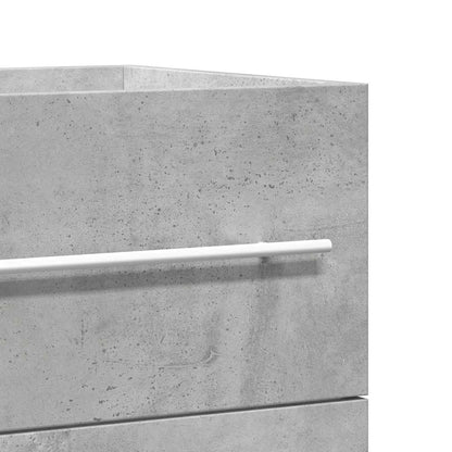 vidaXL Meuble sous-lavabo Gris béton 100x38,5x48 cm Bois d'ingénierie
