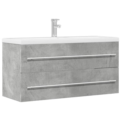 vidaXL Meuble sous-lavabo Gris béton 100x38,5x48 cm Bois d'ingénierie