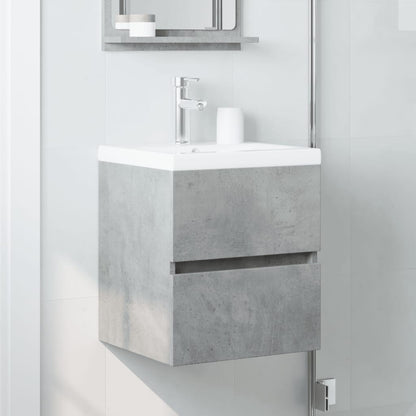 vidaXL Meuble sous-lavabo Gris béton 41x38,5x45 cm Bois d'ingénierie