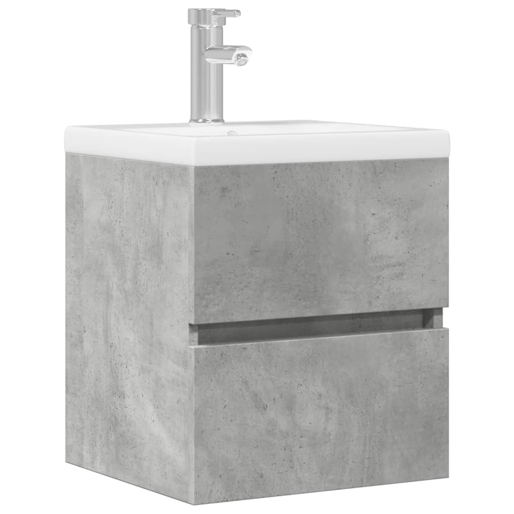 vidaXL Meuble sous-lavabo Gris béton 41x38,5x45 cm Bois d'ingénierie