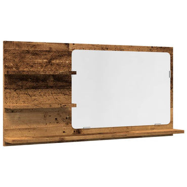 vidaXL Miroir de salle de bain avec étagères Effet bois de récupération 90x11x45 cm Bois d'ingénierie