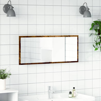 vidaXL LED-Badspiegel Räuchereiche 100x8,5x37 cm Holzwerkstoff