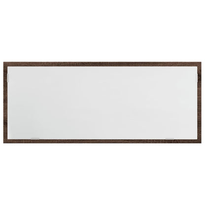 vidaXL LED-Badspiegel Braun Eichen-Optik 100x8,5x37 cm Holzwerkstoff