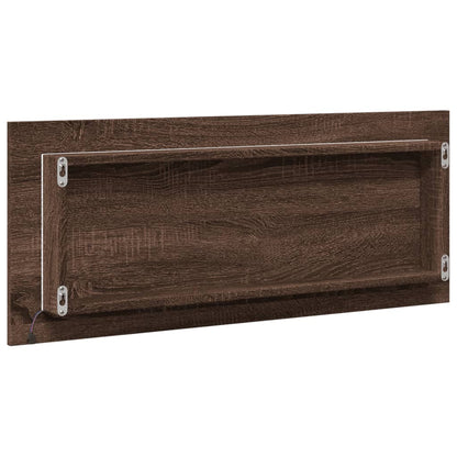 vidaXL LED-Badspiegel Braun Eichen-Optik 100x8,5x37 cm Holzwerkstoff