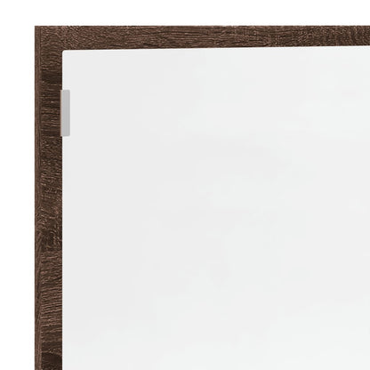 vidaXL LED-Badspiegel Braun Eichen-Optik 100x8,5x37 cm Holzwerkstoff