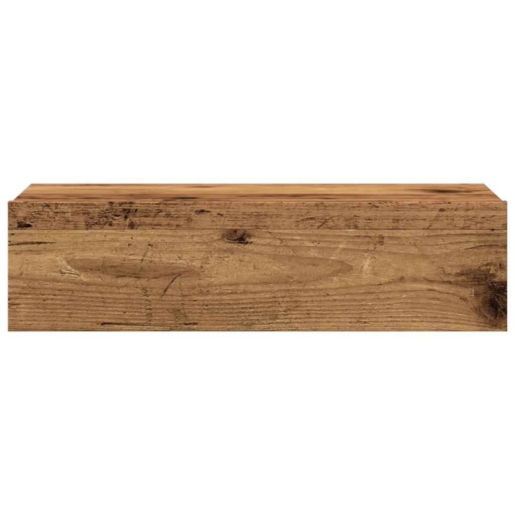 Meuble TV vidaXL avec lumières LED aspect bois de récupération 60x35x15,5 cm