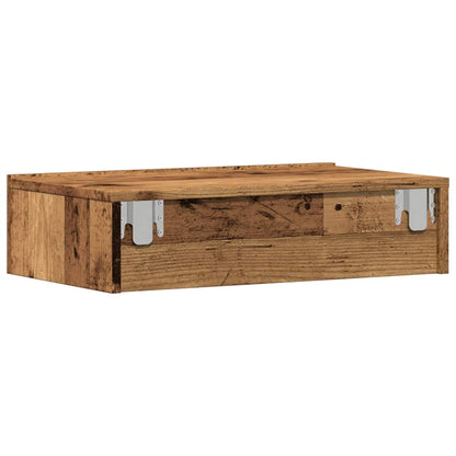 Meuble TV vidaXL avec lumières LED aspect bois de récupération 60x35x15,5 cm