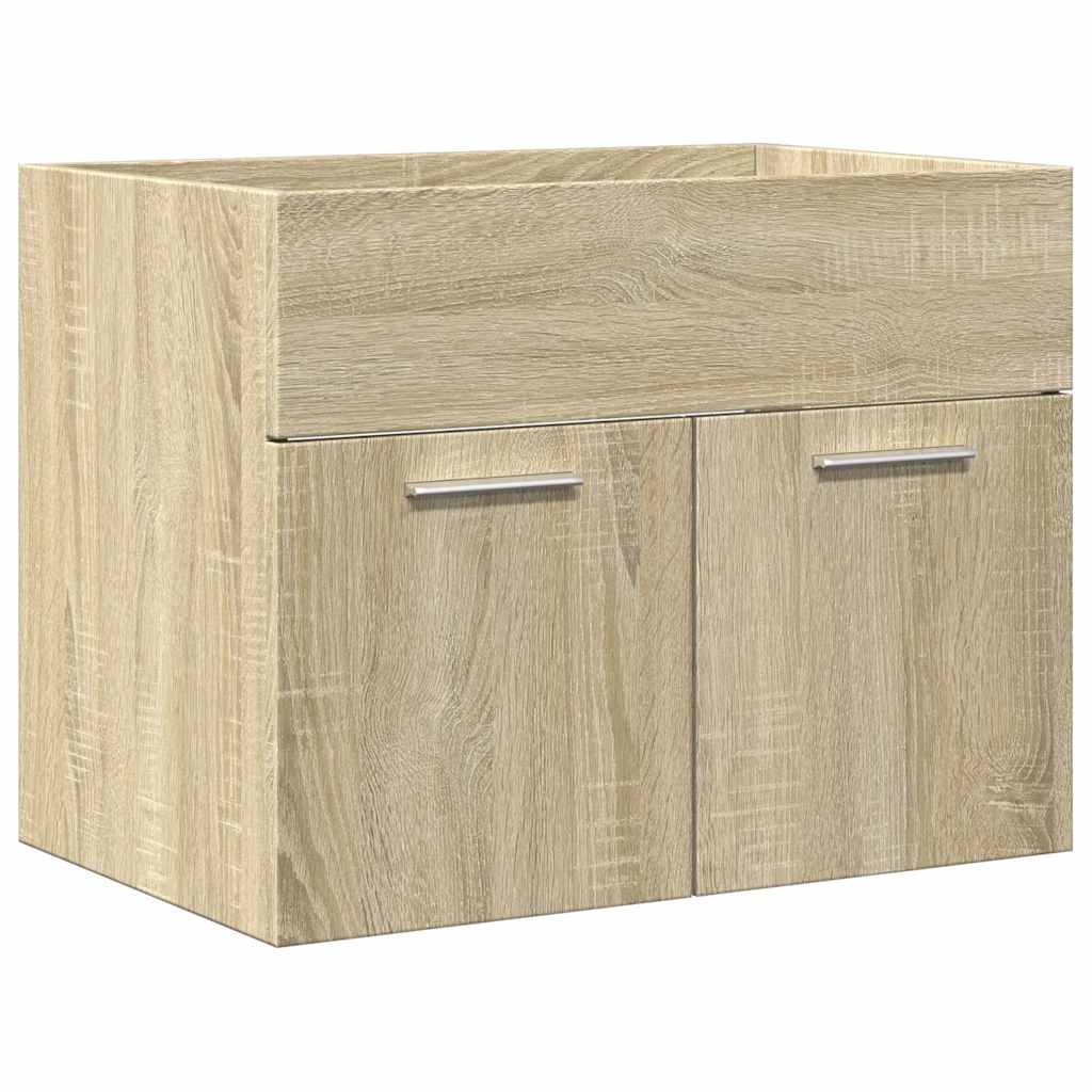 vidaXL 2-tlg. Badmöbel-Set Sonoma-Eiche Holzwerkstoff