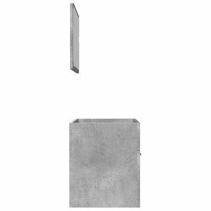 vidaXL 2-tlg. Badmöbel-Set Betongrau Holzwerkstoff
