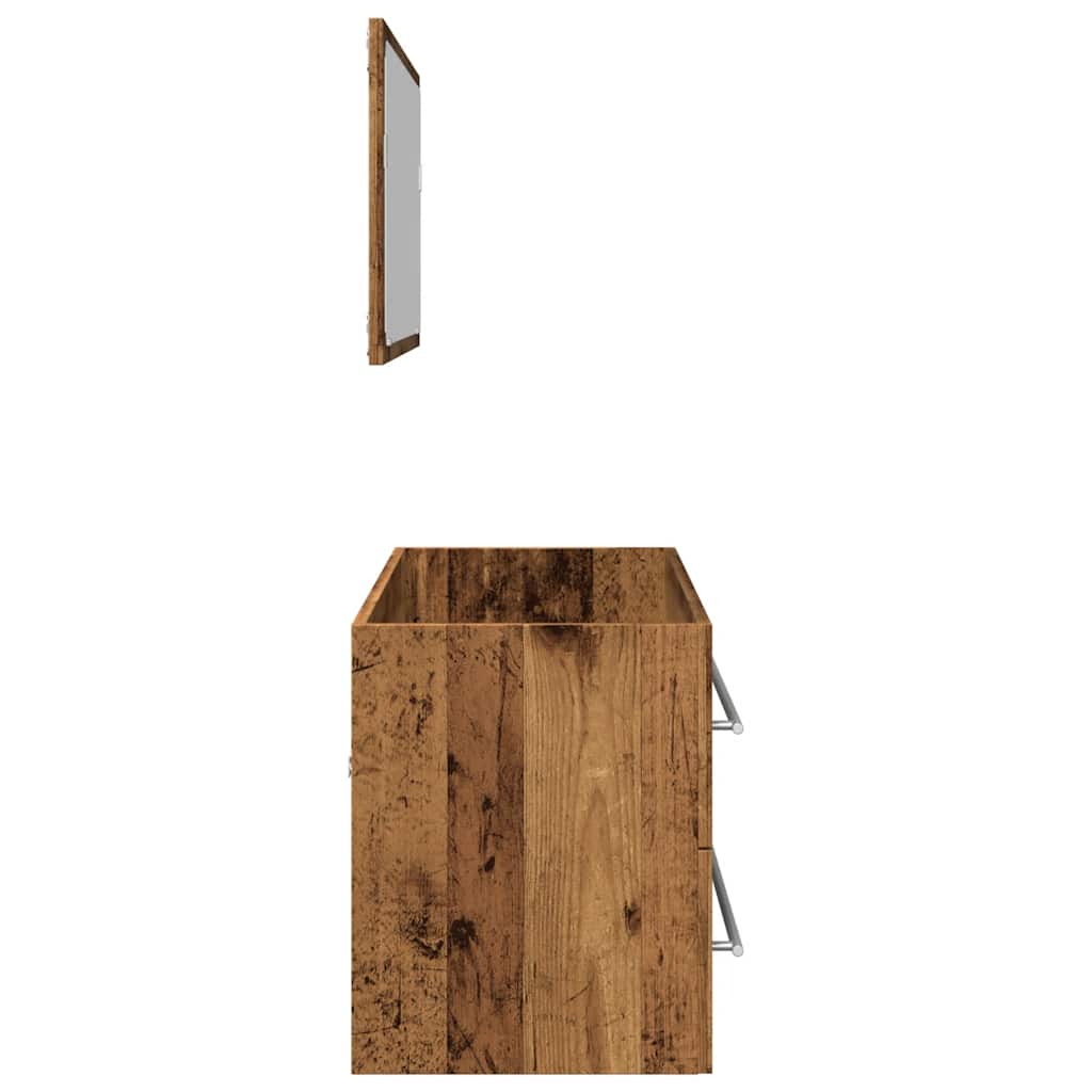 vidaXL Ensemble de meubles de salle de bain 2 pcs MDF aspect bois de récupération