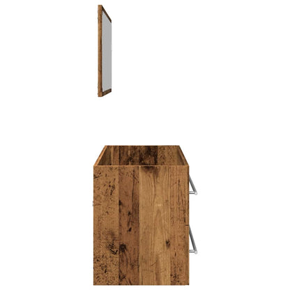 vidaXL Ensemble de meubles de salle de bain 2 pcs MDF aspect bois de récupération