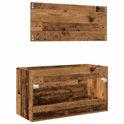 vidaXL Ensemble de meubles de salle de bain 2 pcs MDF aspect bois de récupération
