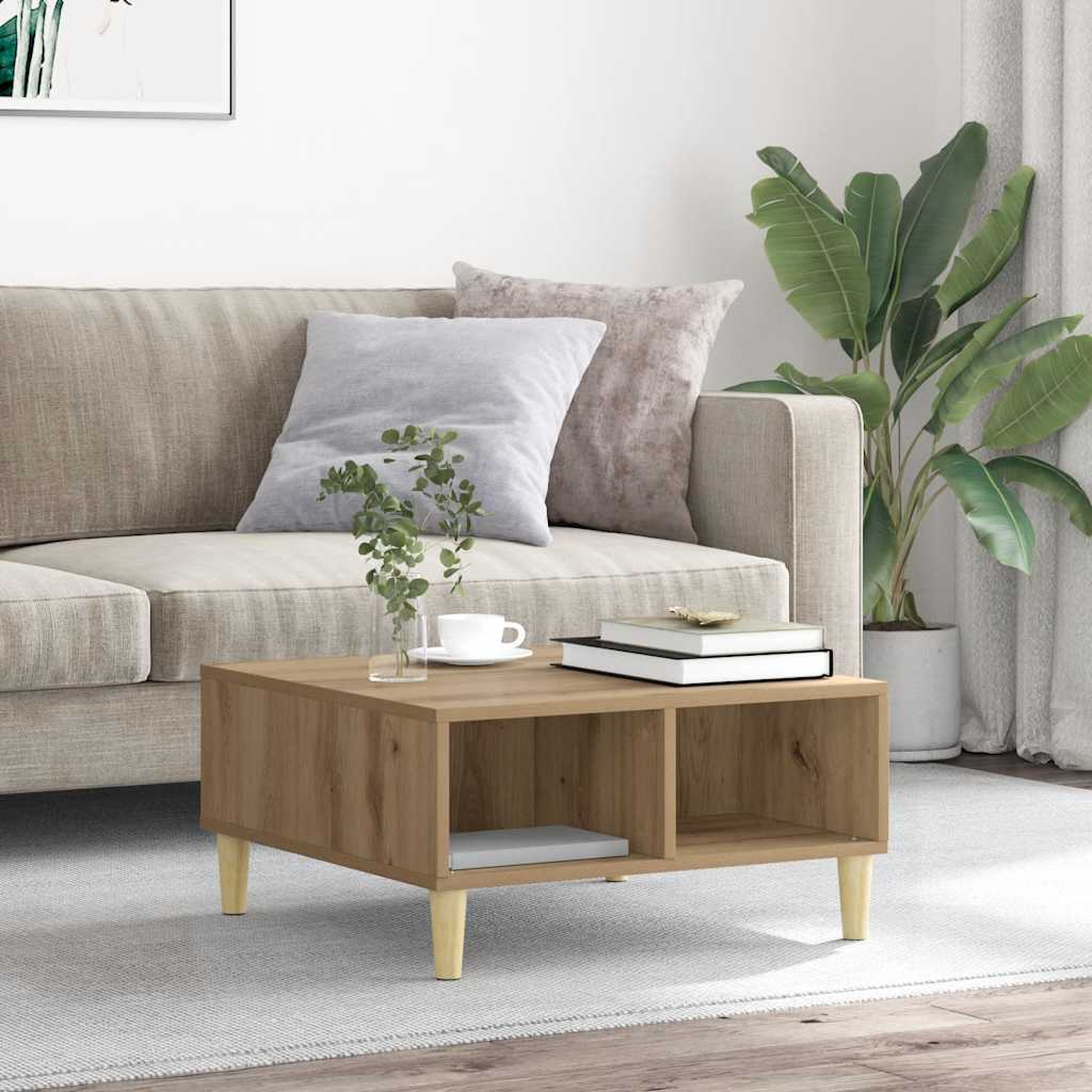 vidaXL Couchtisch Artisan-Eiche 60x60x30 cm Holzwerkstoff
