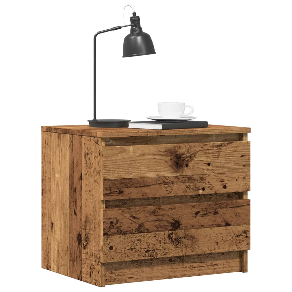vidaXL Nachttische 2 Stk. Altholz-Optik 50x40x43,5 cm Holzwerkstoff