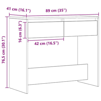 vidaXL Konsolentisch Artisan-Eiche 89x41x76,5 cm Holzwerkstoff