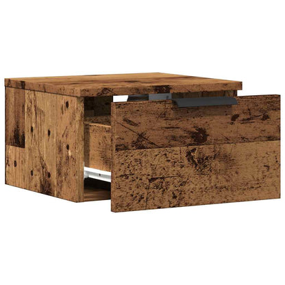 vidaXL Wand-Nachttisch Altholz-Optik 34x30x20 cm