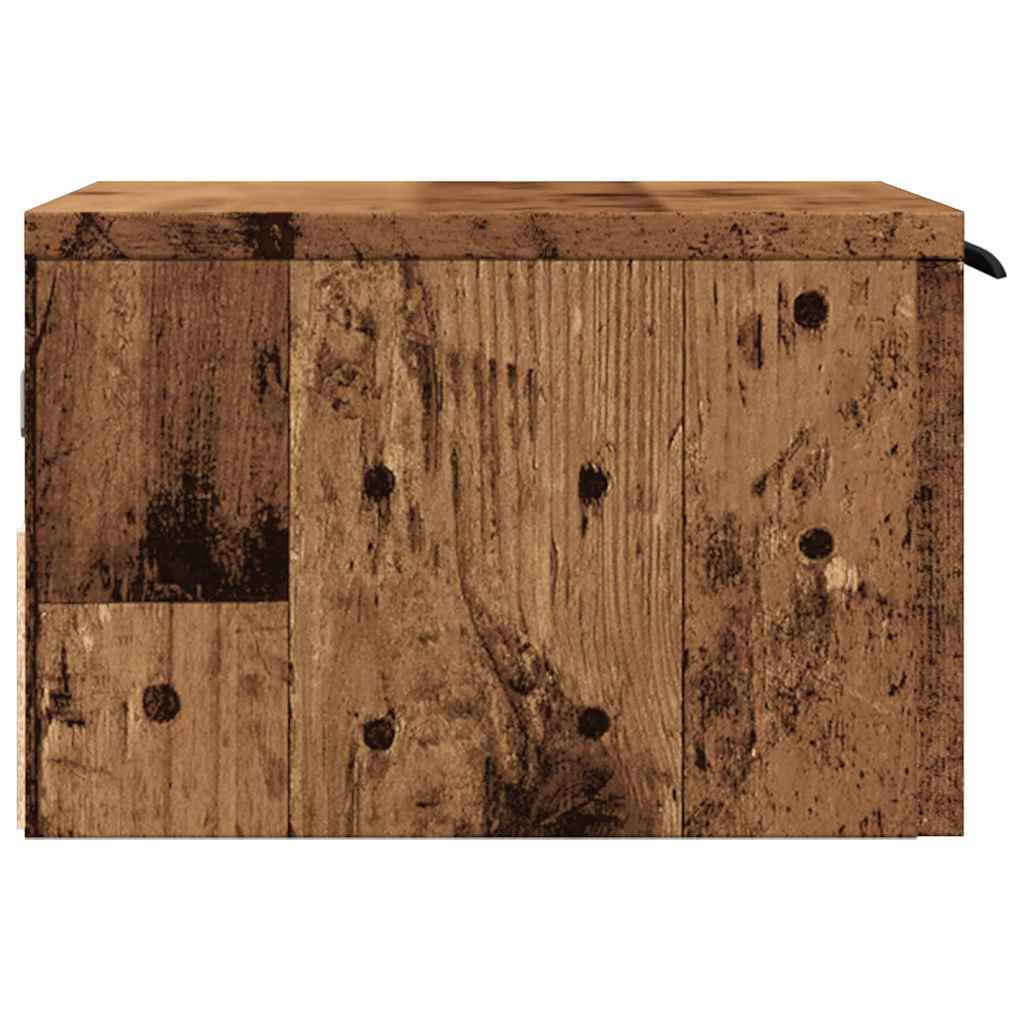 vidaXL Wand-Nachttisch Altholz-Optik 34x30x20 cm
