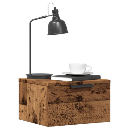 vidaXL Wand-Nachttisch Altholz-Optik 34x30x20 cm