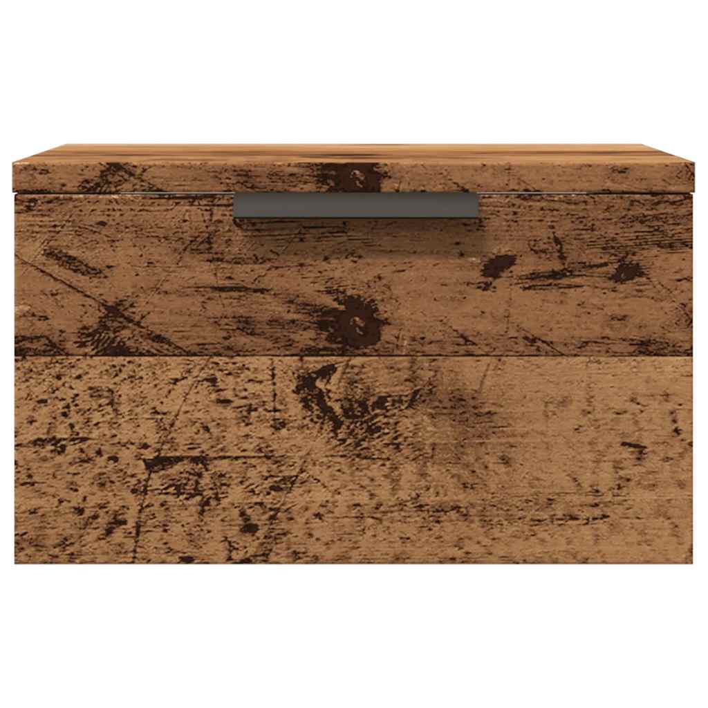 vidaXL tables de chevet murales 2 pcs aspect bois de récupération 34x30x20 cm