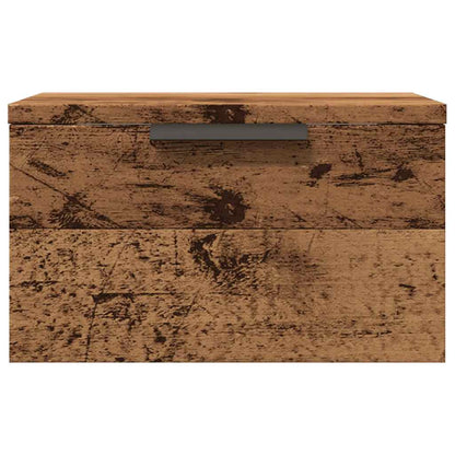 vidaXL tables de chevet murales 2 pcs aspect bois de récupération 34x30x20 cm
