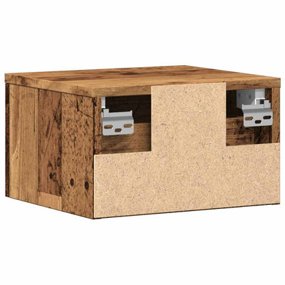 vidaXL tables de chevet murales 2 pcs aspect bois de récupération 34x30x20 cm