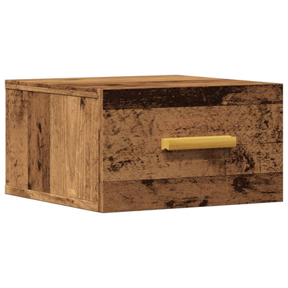 vidaXL Wand-Nachttisch Altholz-Optik 35x35x20 cm