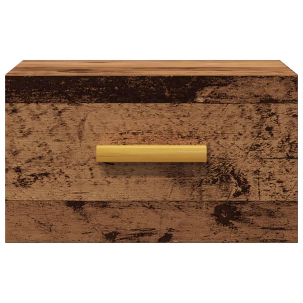 vidaXL Tables de chevet murales 2 pcs Aspect bois de récupération 35x35x20 cm