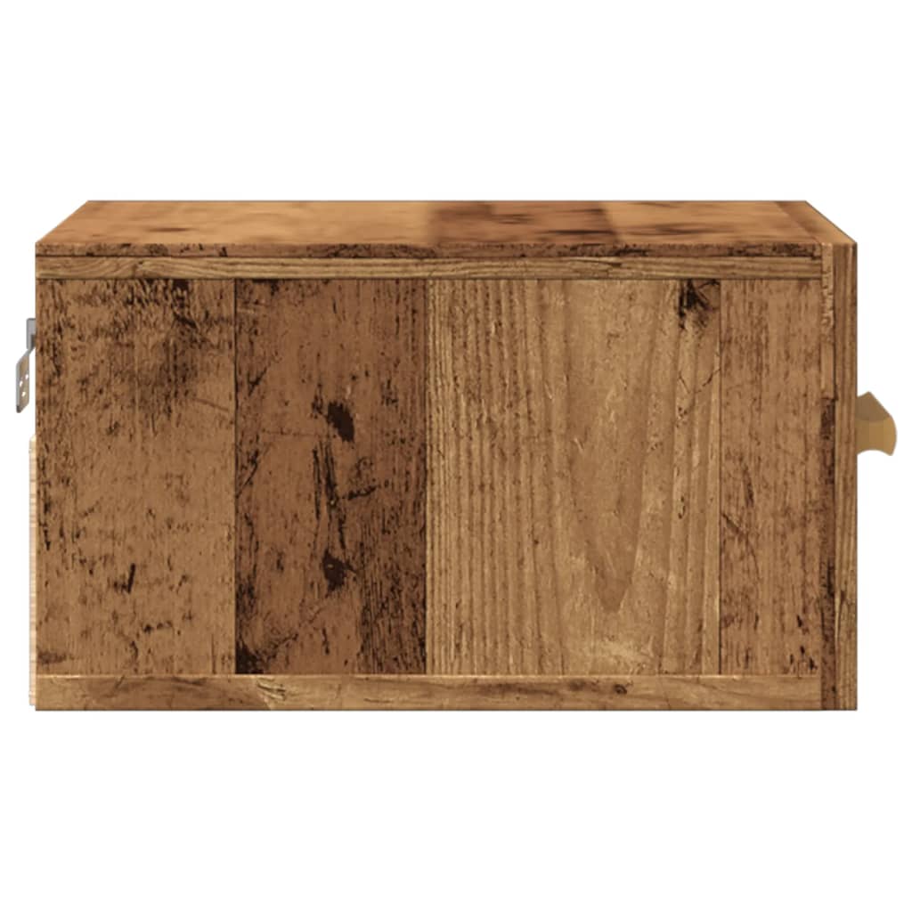 vidaXL Tables de chevet murales 2 pcs Aspect bois de récupération 35x35x20 cm