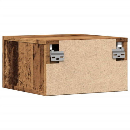 vidaXL Tables de chevet murales 2 pcs Aspect bois de récupération 35x35x20 cm