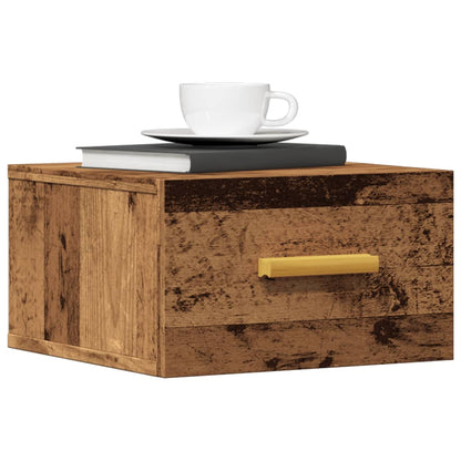 vidaXL Tables de chevet murales 2 pcs Aspect bois de récupération 35x35x20 cm