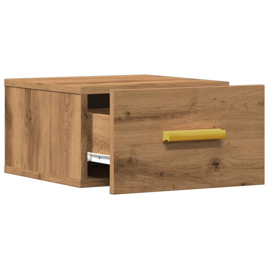 vidaXL Wand-Nachttisch Artisan-Eiche 35x35x20 cm