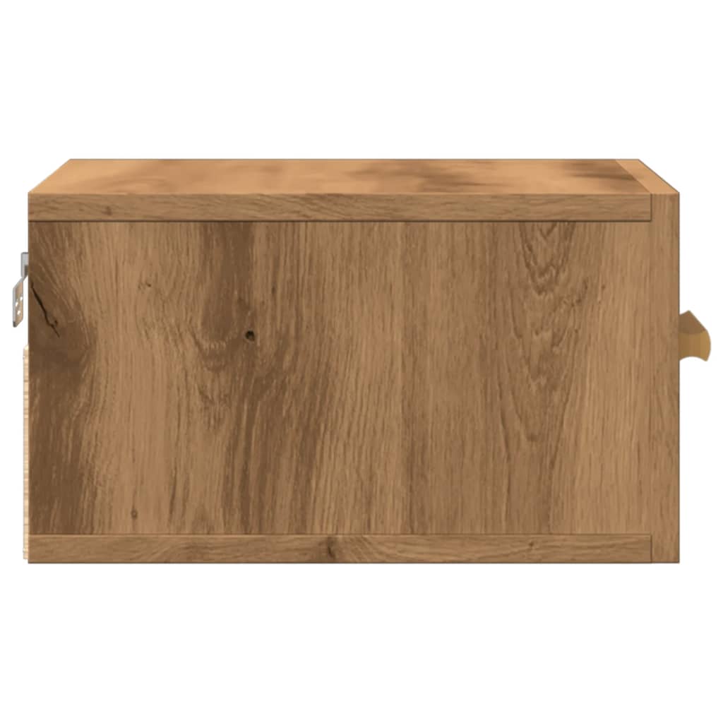 vidaXL Wand-Nachttisch Artisan-Eiche 35x35x20 cm