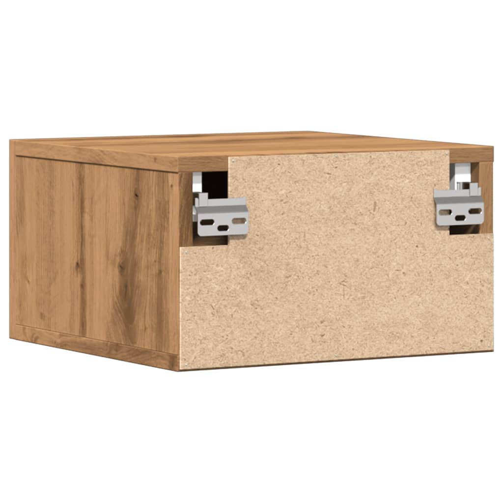 vidaXL Wand-Nachttisch Artisan-Eiche 35x35x20 cm