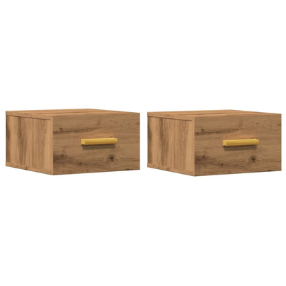 vidaXL Tables de chevet murales 2 pcs Chêne artisan 35x35x20 cm