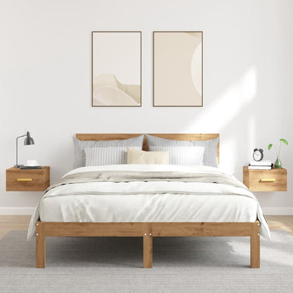vidaXL Tables de chevet murales 2 pcs Chêne artisan 35x35x20 cm