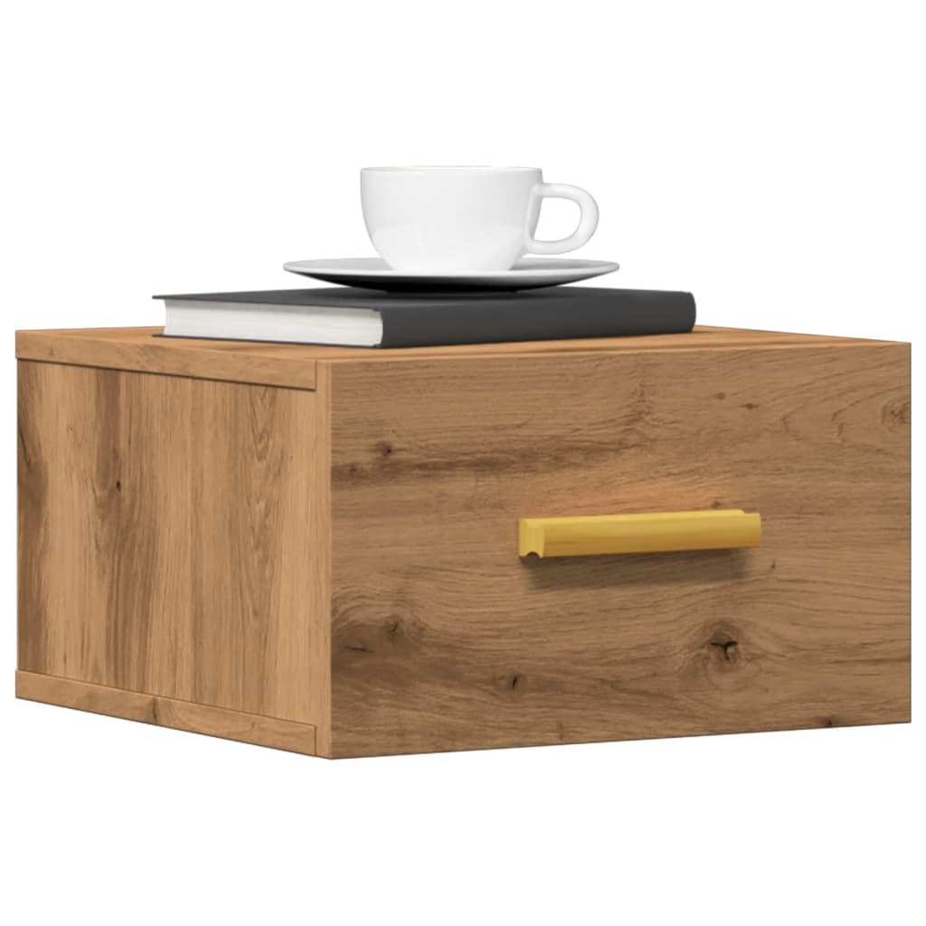 vidaXL Tables de chevet murales 2 pcs Chêne artisan 35x35x20 cm
