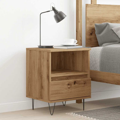 vidaXL Table de chevet Chêne artisan 40x35x50 cm Bois d'ingénierie
