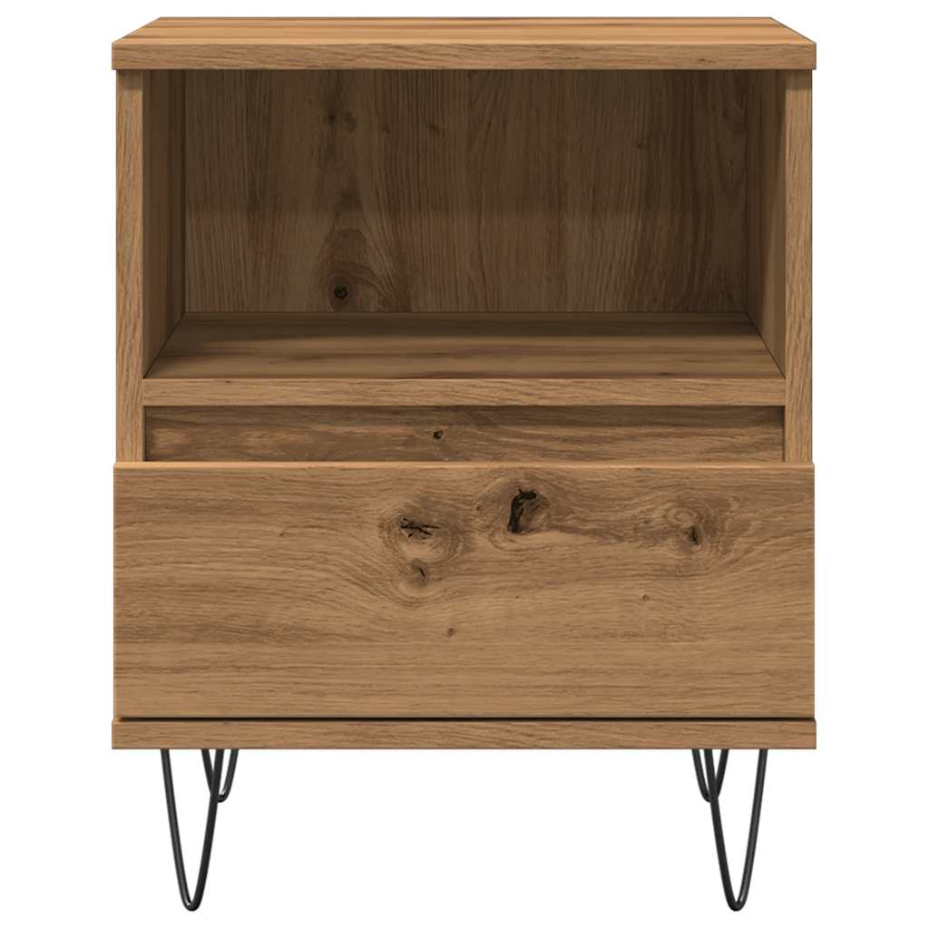 vidaXL Table de chevet Chêne artisan 40x35x50 cm Bois d'ingénierie