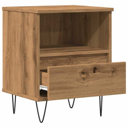 vidaXL Table de chevet Chêne artisan 40x35x50 cm Bois d'ingénierie