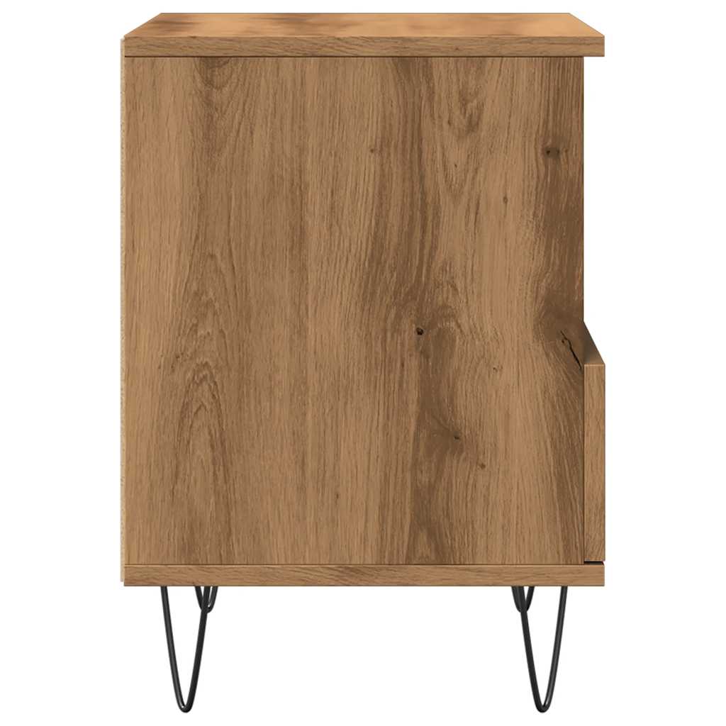 vidaXL Table de chevet Chêne artisan 40x35x50 cm Bois d'ingénierie