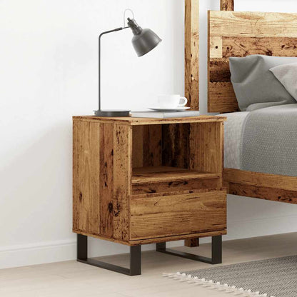 vidaXL Table de chevet aspect bois de récupération 40x35x50 cm, bois d'ingénierie