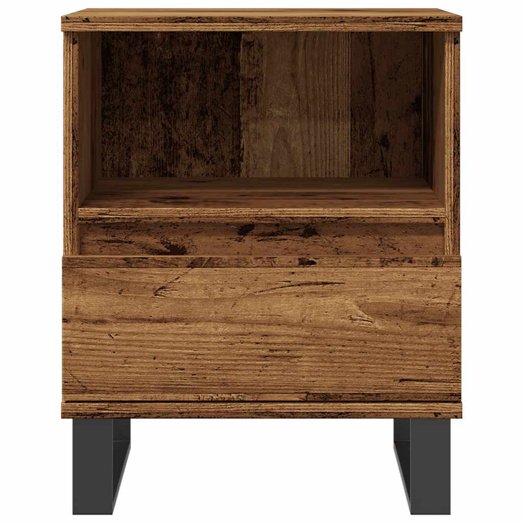 vidaXL Nachttische 2 Stk. Altholz-Optik 40x35x50 cm Holzwerkstoff