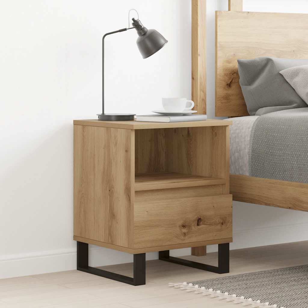 vidaXL Nachttisch Artisan-Eiche 40x35x50 cm Holzwerkstoff