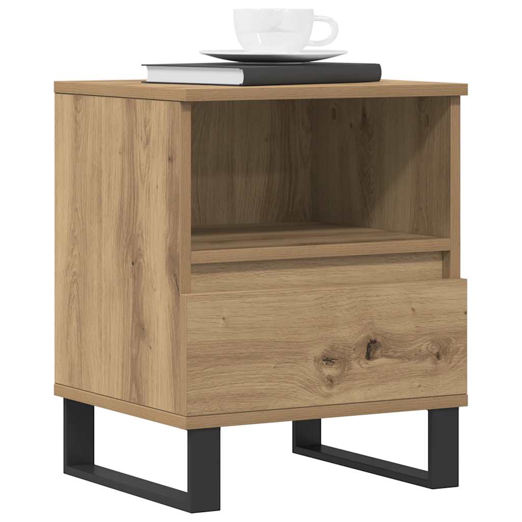 vidaXL Tables de chevet 2 pcs Chêne artisan 40x35x50 cm Bois d'ingénierie