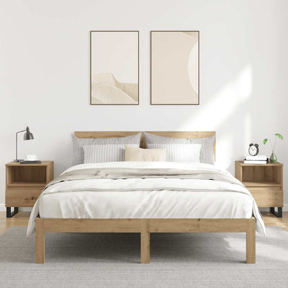 vidaXL Tables de chevet 2 pcs Chêne artisan 40x35x50 cm Bois d'ingénierie