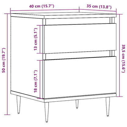 vidaXL Nachttisch Altholz-Optik 40x35x50 cm Holzwerkstoff