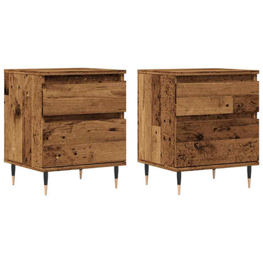 vidaXL Nachttische 2 Stk. Altholz-Optik 40x35x50 cm Holzwerkstoff