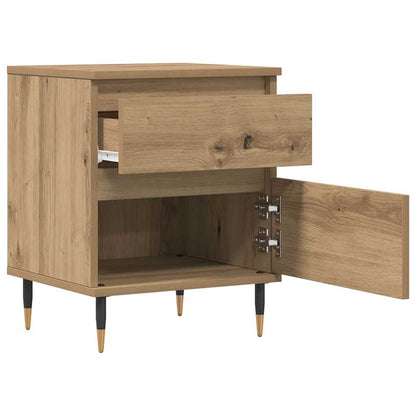vidaXL Tables de chevet 2 pcs Chêne artisan 40x35x50 cm Bois d'ingénierie