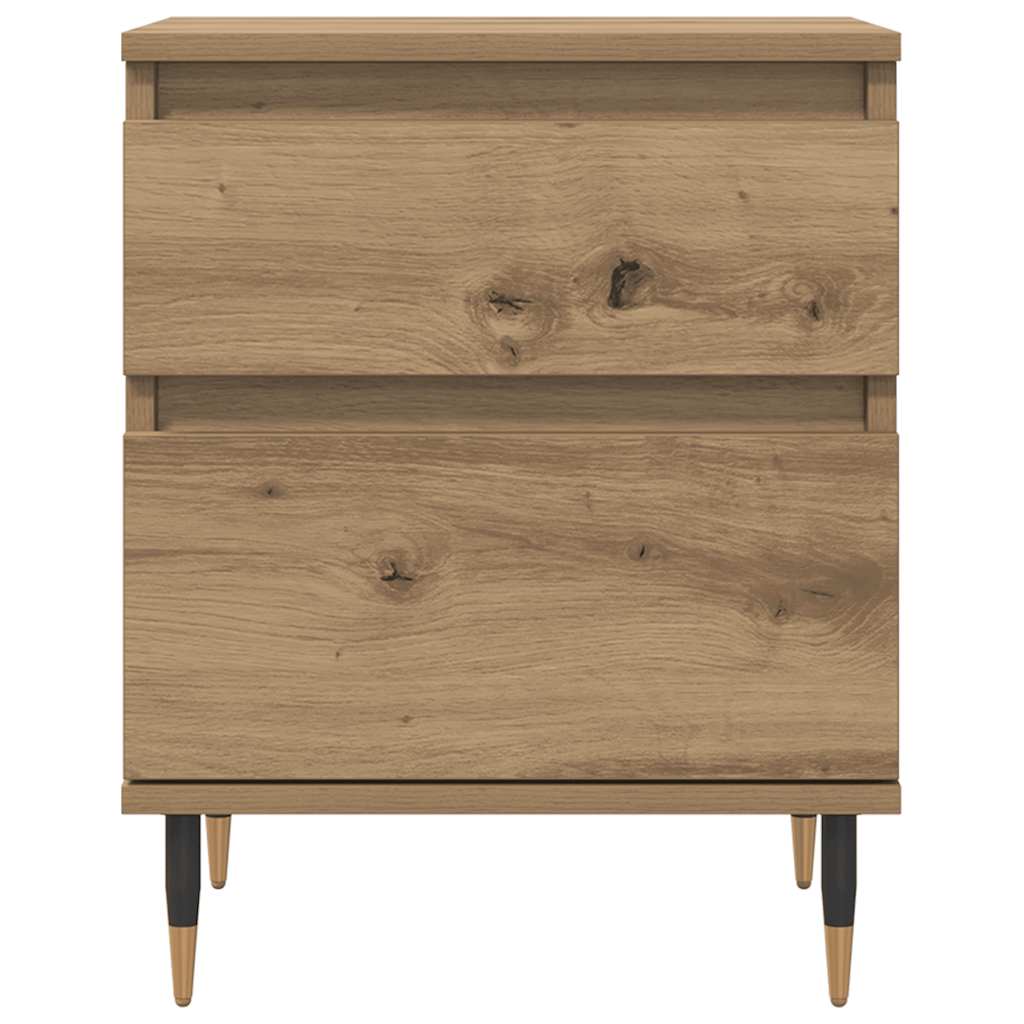 vidaXL Tables de chevet 2 pcs Chêne artisan 40x35x50 cm Bois d'ingénierie