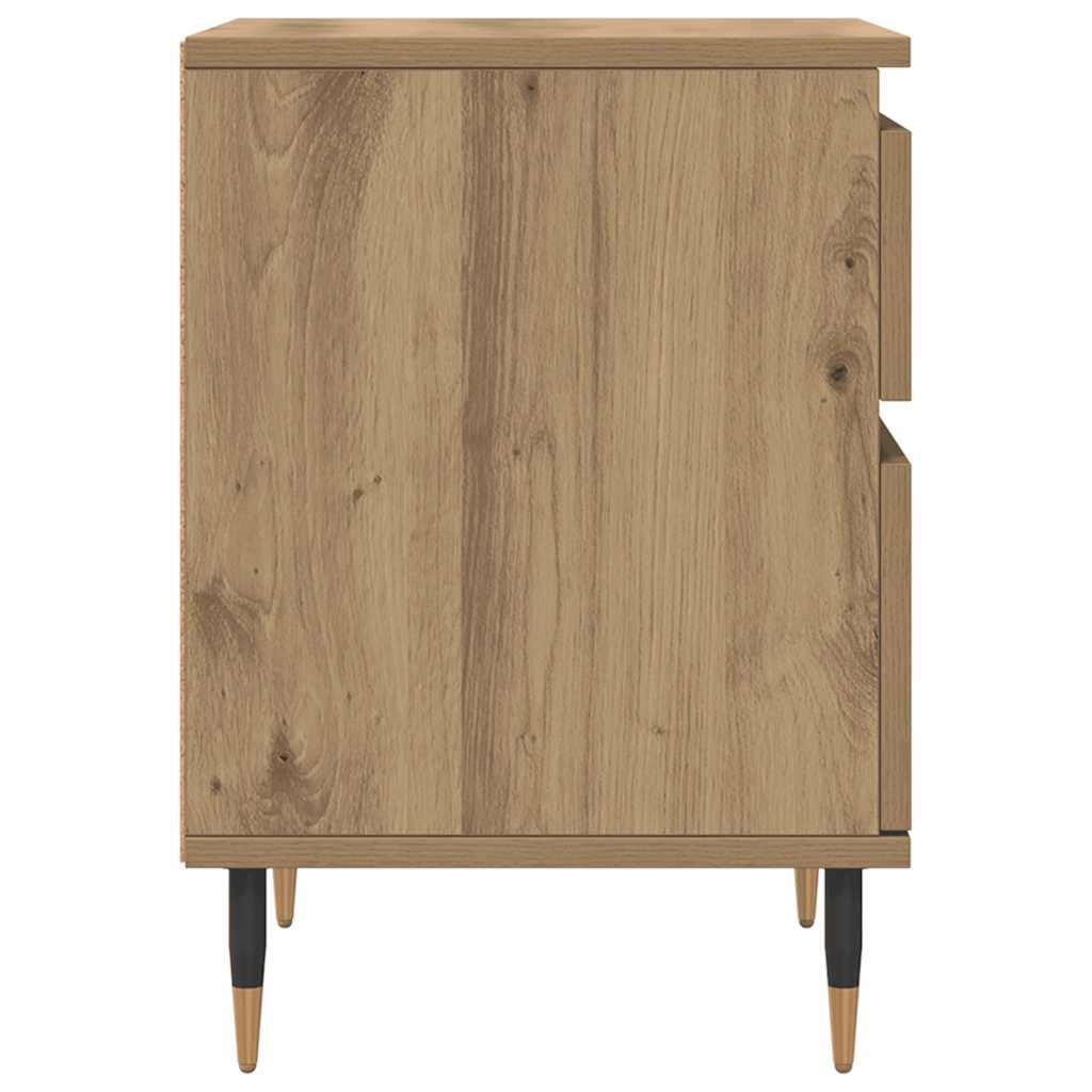 vidaXL Tables de chevet 2 pcs Chêne artisan 40x35x50 cm Bois d'ingénierie